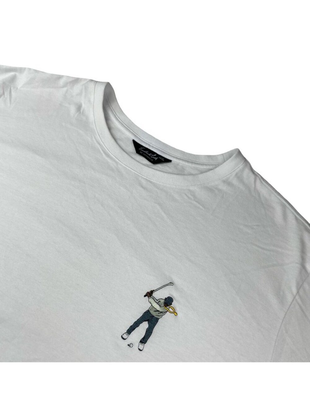 Eastside Golf Men's 100% Cotton Embroidered L/S Golf T-Shirt White • 4XL